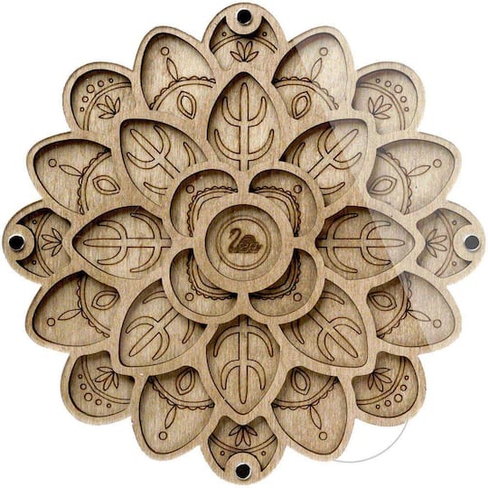 Wonderland Crafts 7.5" Mandala Bead Organizer with Transparent Cover